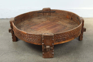 Vintage Moroccan Round Tribal Table